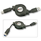 Lindy USB A - USB B (Retractable) 3.0 0,8m