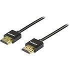 Deltaco Thin Gold HDMI - HDMI High Speed with Ethernet 1m