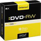 Intenso DVD-RW 4,7Go 4x Pack de 10 Boîtier cristal