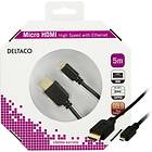 Deltaco Gold HDMI - HDMI Micro High Speed with Ethernet 5m