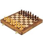 Exotic Hardwood Folding Magnetic Chess Set (pocket)
