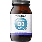 Viridian Vitamin D3 400IU 90 Capsules