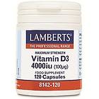 Lamberts Vitamin D3 4000IU 120 Kapslar