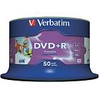 Verbatim DVD+R 4.7GB 16x 50-pack Cakebox Wide Inkjet ID-Branded