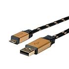 Roline Gold USB A - USB Micro-B 2.0 0.8m