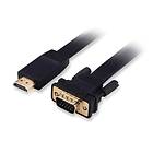 Deltaco Flat HDMI - VGA 1m