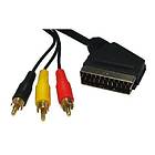 Cables Direct Scart - 3RCA 1.5m