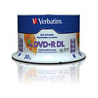 Verbatim DVD+R DL 8,5GB 8x 50-pakning Spindel Life Series Wide Inkjet