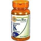 Puritan's Pride Vitamin K 100mcg 100 Tabletter