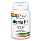 Solaray Vitamin D-3 400IU 120 Capsules