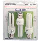 Malmbergs Lavenergipære LED 440lm 2700K E27 9W 3-pack