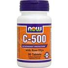 Now Foods Vitamin C-500 with Rose Hips 100 Tabletter