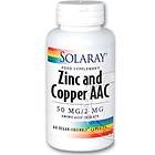 Solaray Zinc & Copper AAC 60 Capsules