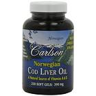 Carlson Labs Norwegian Cod Liver Oil 390mg 250 Kapslar