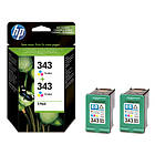 HP 343 (3-Colour) 2-pack