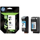 HP 45 (Black) + 78 (3-Colour)