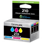 Lexmark 210 (Cyan/Magenta/Gul)