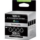 Lexmark 105XL (Svart) 4-pack