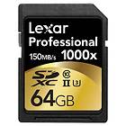 Lexar Professional SDXC Class 10 UHS-II U3 1000x 64GB
