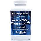 Simply Supplements Calcium 500mg & Vitamin D3 200IU 180 Tablets