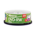 Memorex DVD-RW 4.7GB 2x 25-pack Cakebox