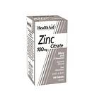 HealthAid Vegan Zinc Citrate 100mg 100 Tablets