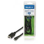 Valueline VLV HDMI - HDMI Micro Haute vitesse avec Ethernet 1m