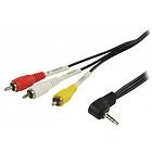 Valueline 3.5mm (angled) - 3RCA 1m