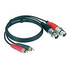 Klotz AT-CF 2XLR - 2RCA F-M 1m