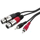 Monacor 2XLR - 2RCA F-M 1m