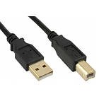 MicroConnect Gold USB A - USB B 2.0 5m