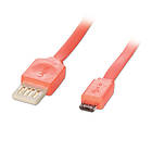 Lindy Flat USB A (reversible) - USB Micro-B 2.0 1m