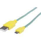 Manhattan Braided USB A - USB Micro-B 2.0 1m