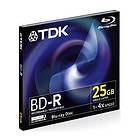 TDK BD-R 25GB 4x 1-pack Jewel Case