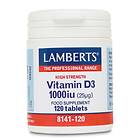 Lamberts Vitamiini D3 1000IU 120 Kapselit