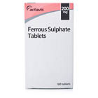 Ferrous Sulphate 200mg 100 Tabletter