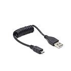 Gembird USB A - USB Micro-B (spiral) 2.0 0,6m