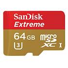 SanDisk Extreme microSDXC Class 10 UHS-I U3 90/40MB/s 64GB
