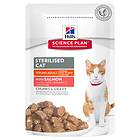 Hills Feline Science Plan Pouches Young Adult Sterilised 6x0.085kg