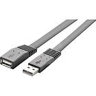 Renkforce Flat USB A - USB A M-F 2.0 3m