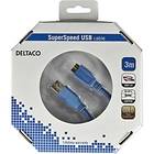 Deltaco Gold USB A - USB Micro-B 3.0 3m