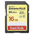 SanDisk Extreme Plus SDHC Class 10 UHS-I U3 90/60MB/s 16GB