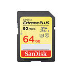 SanDisk Extreme Plus SDXC Class 10 UHS-I U3 90/60MB/s 64GB