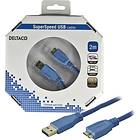 Deltaco Gold USB A - USB Micro-B 3.0 2m