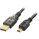 Deltaco Gold USB A - USB Mini-B 2.0 1m