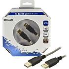 Deltaco Gold USB A - USB A 2.0 2m