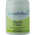 Bio Nutrition Vitamin E 500IU Vege 30 Tablets
