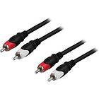 Deltaco Double shielded 2RCA - 2RCA 10m