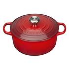 Le Creuset Cocotte en fonte Rond 14cm 0,9L (Bouton métallique)