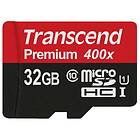 Transcend Premium microSDHC Class 10 UHS-I U1 400x 32GB